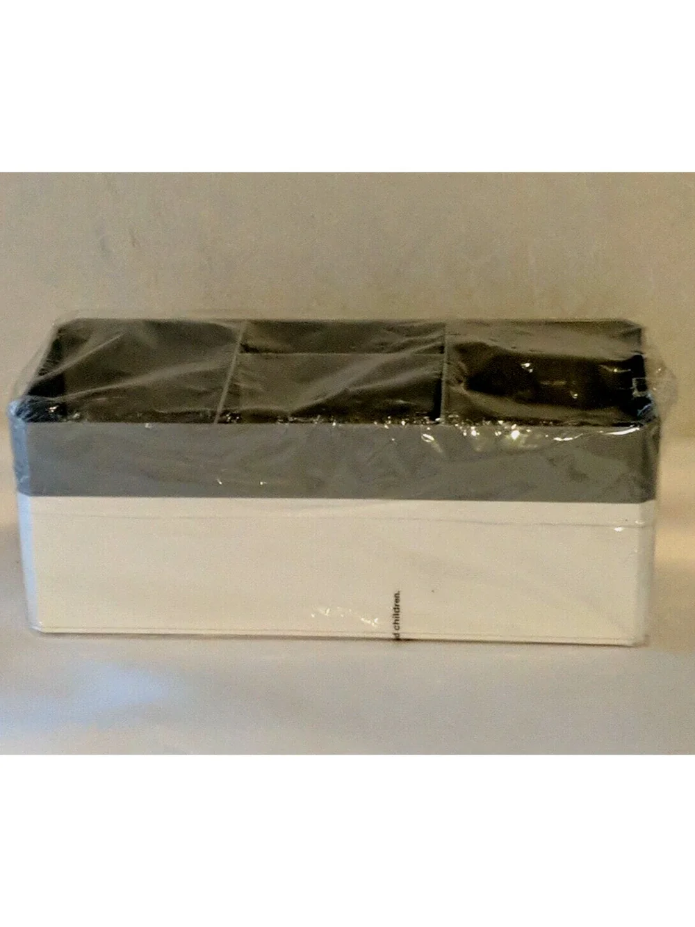 Cosmetic Storage Container Multifunctional 2 Piece Gray White 10